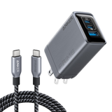 Anker Prime Charger (100W, 3 Ports, GaN) and USB-C to USB-C Cable (240W, 6 ft)