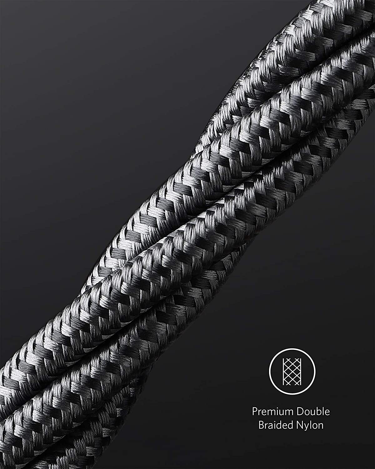 Anker <b>735</b> Charger (Nano II 65W) and New Nylon USB-C to USB-C 100W Cable (10 ft)