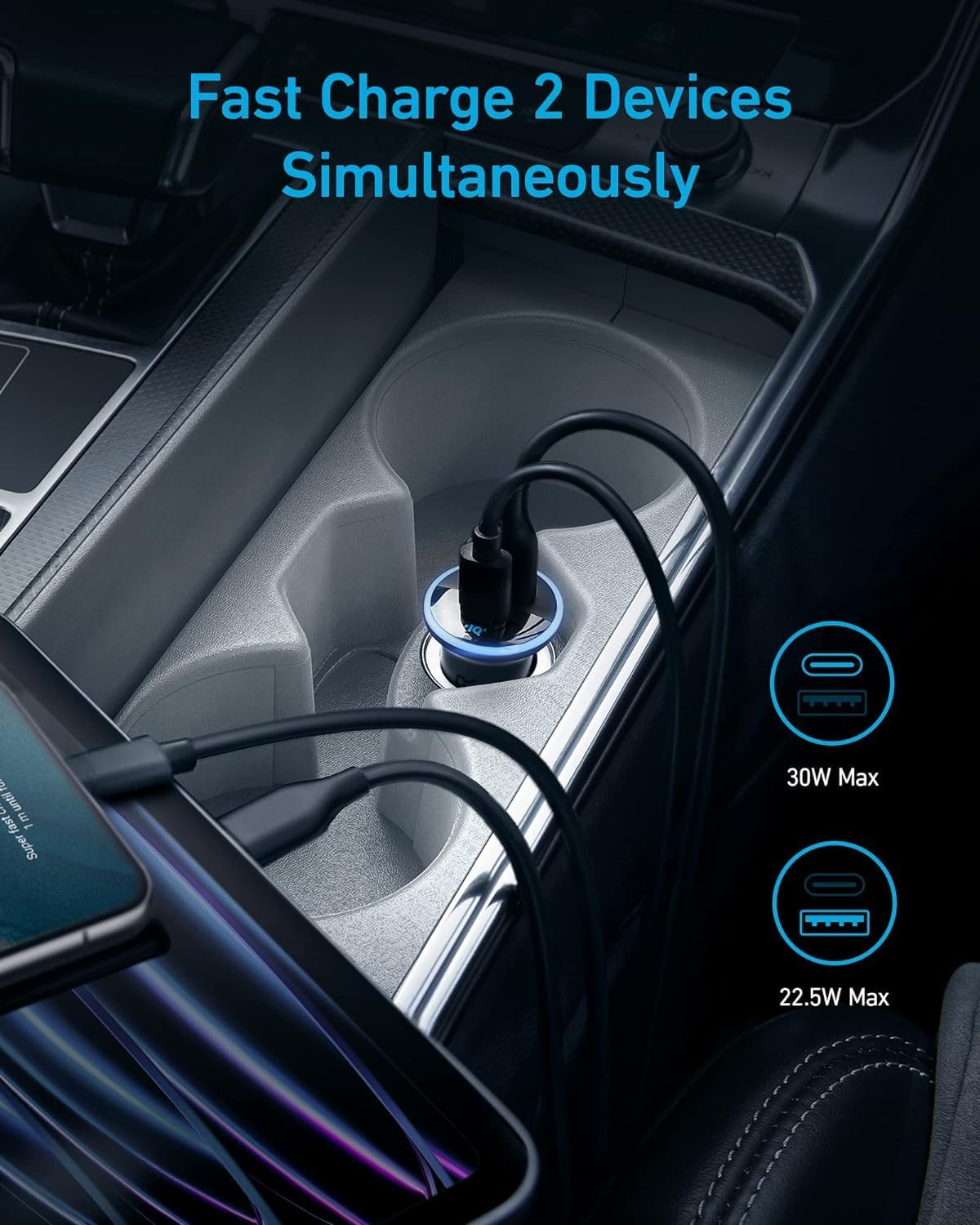 Refurbished Anker <b>323</b> Car Charger (52.5 W)