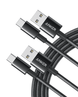 Anker Premium Nylon USB-C to USB-A Cable (2-Pack)