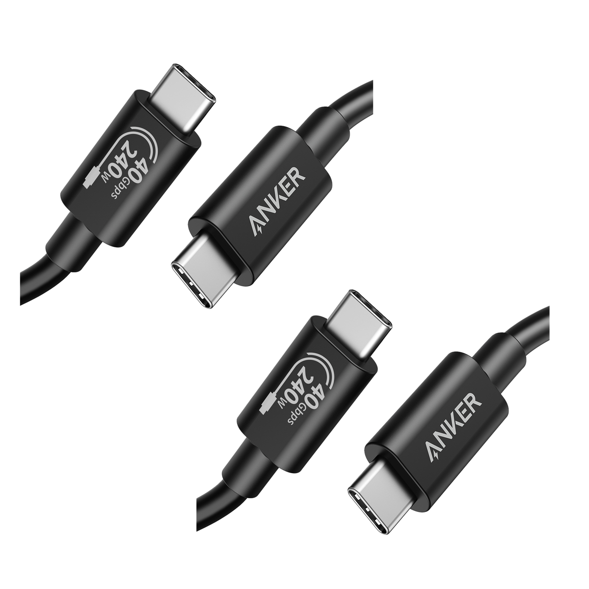 Anker <b>515</b> USB-C to USB-C Cable (Thunderbolt 4 Compatible)(2 packs)