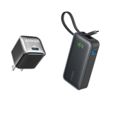 Bundle kit: Anker Nano Power Bank (30W, Built-In USB-C Cable) and Anker Nano Charger (20W)