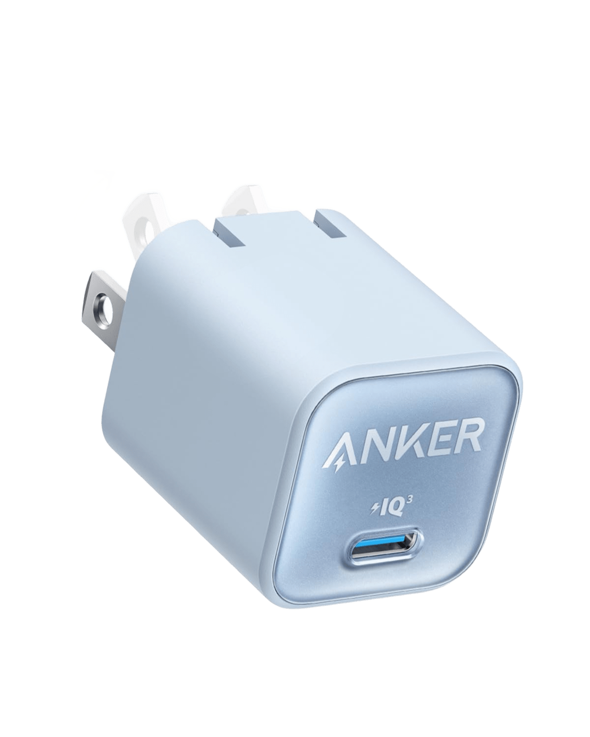 Anker charger with foldable plug for fast charging