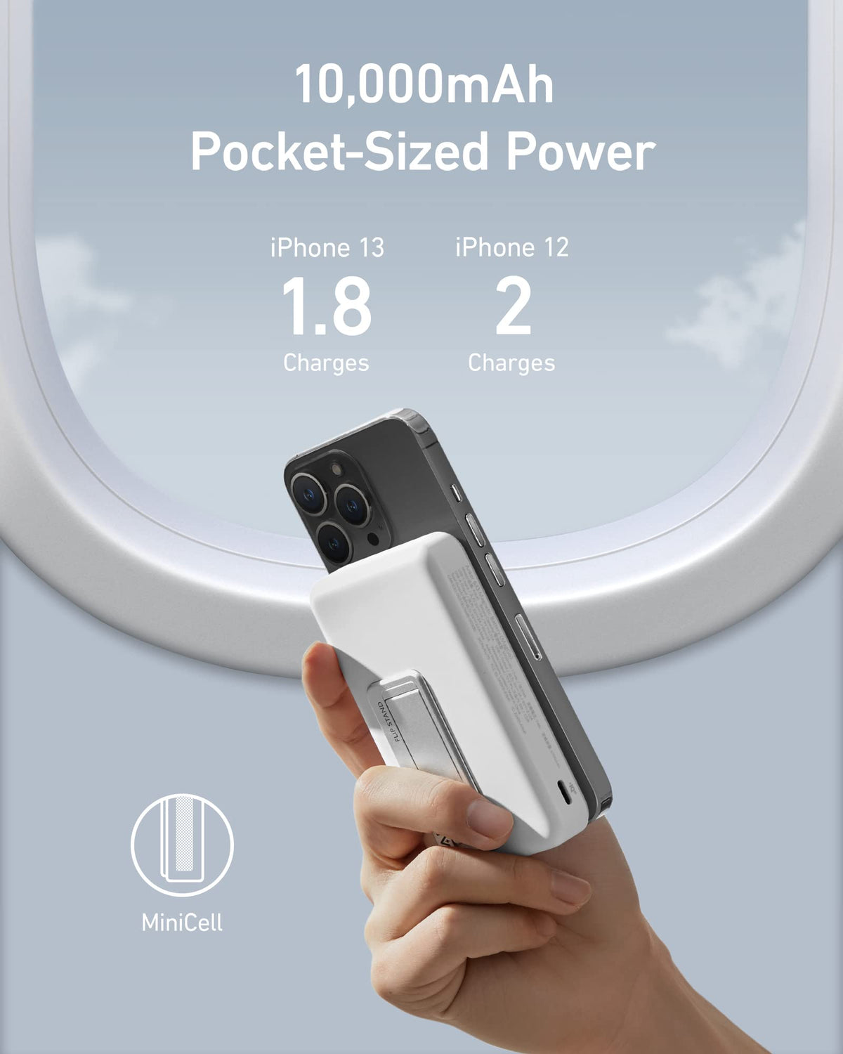 Anker with 10000mAh mini power bank for pocket-sized charging