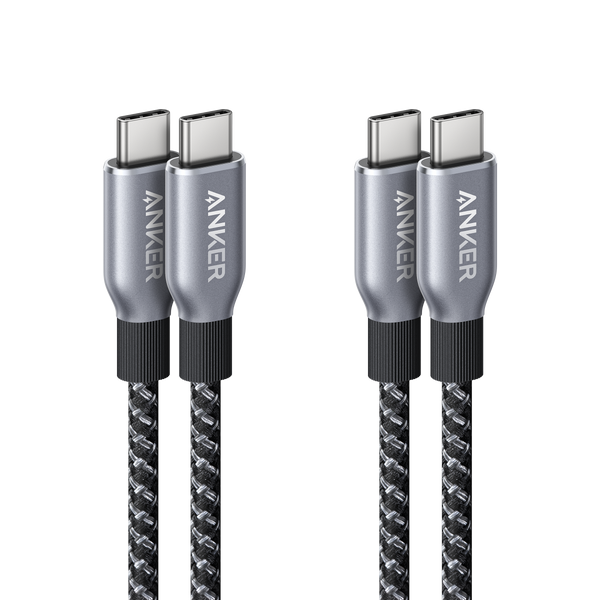 Anker Prime USB-C to USB-C Cable (240W, Upcycled-Braided, 2-Pack)