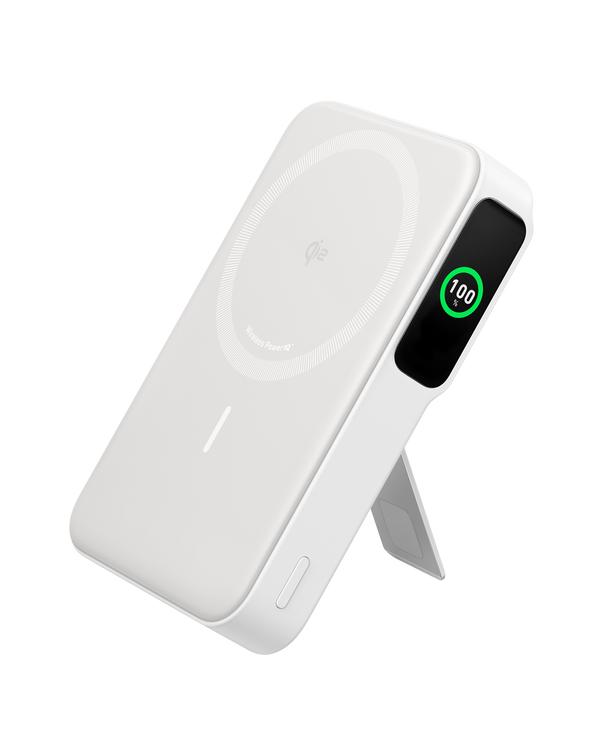 Anker white power bank with display for Keyword