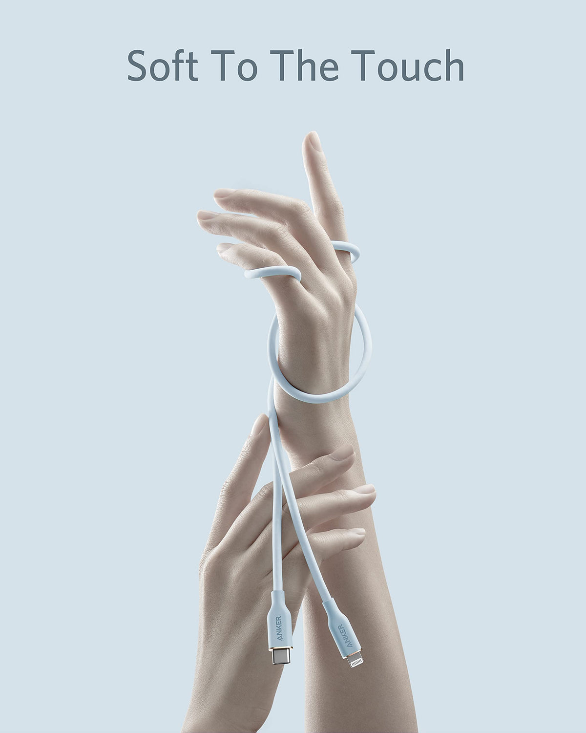 Anker with soft touch USB-C to Lightning cable