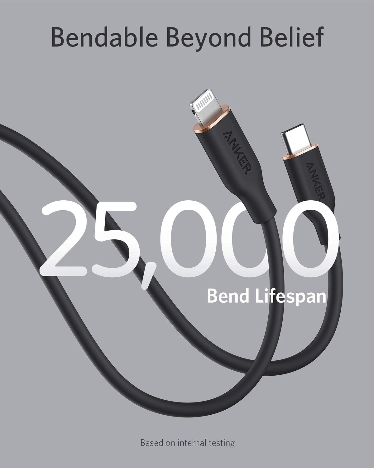 Refurbished Anker <b>641</b> USB-C to Lightning Cable (Flow, Silicone)