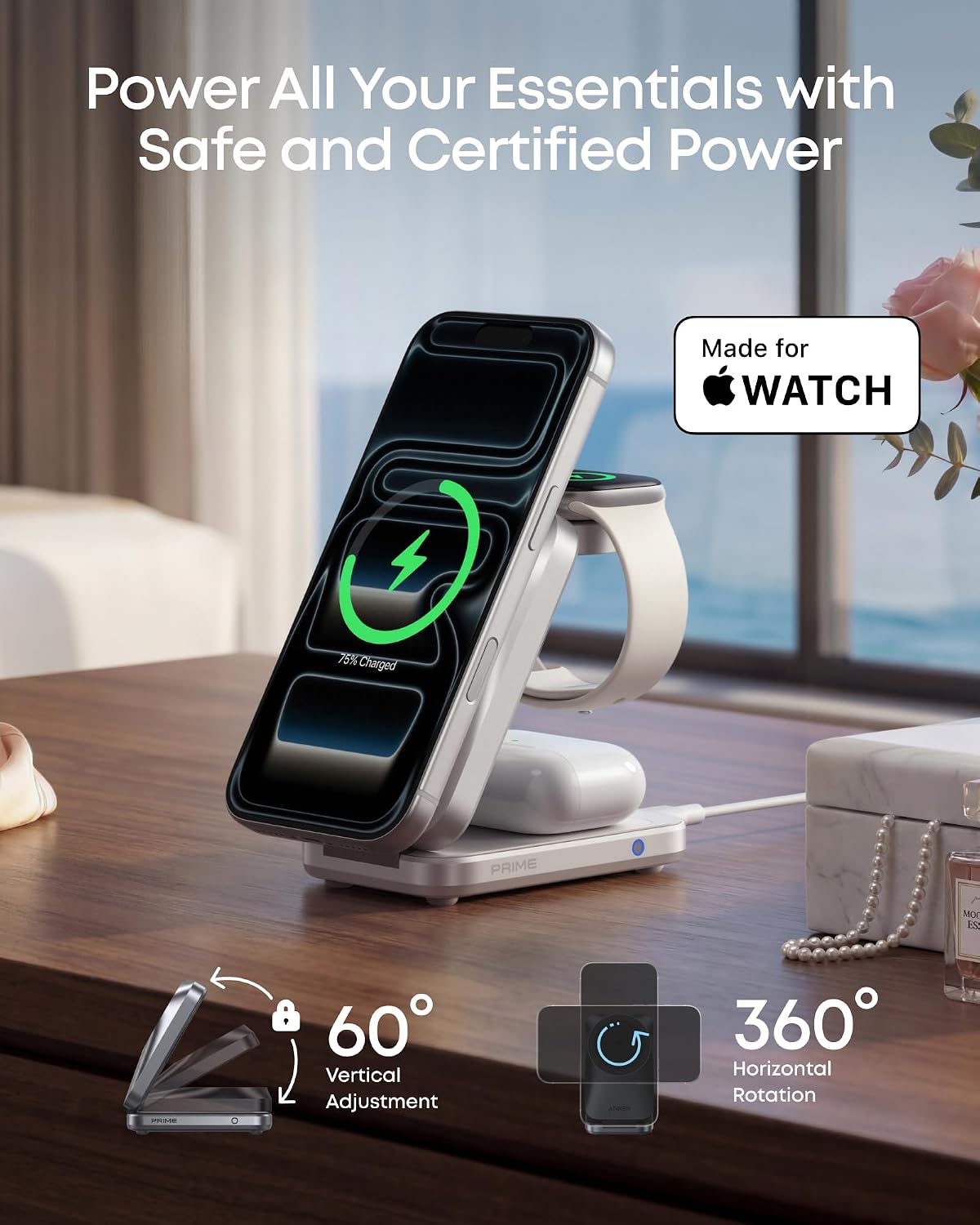 Anker Prime Wireless Charging Station (3-in-1, MagGo, AirCool, Foldable)