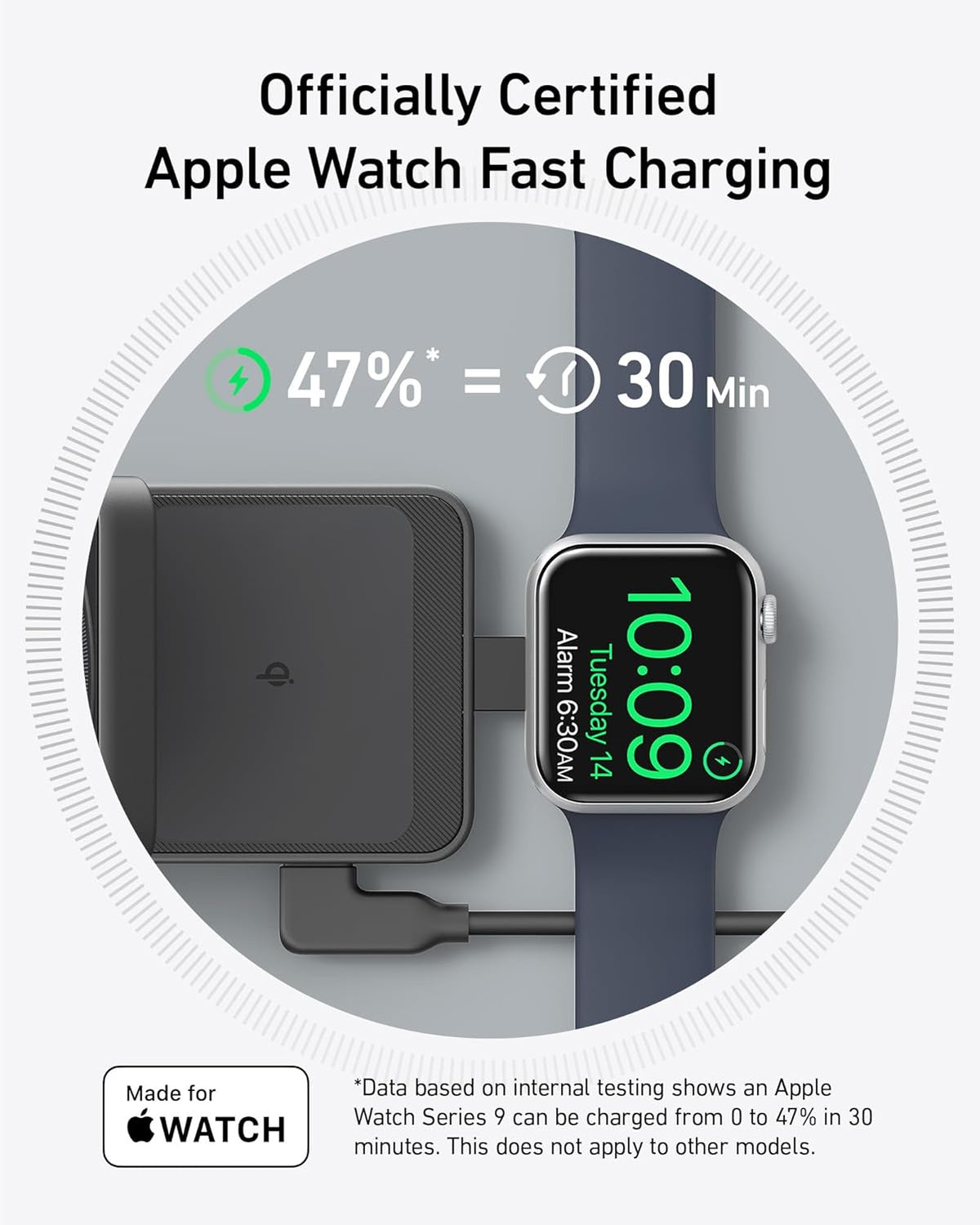 Anker with fast charging for Apple Watch Series 9