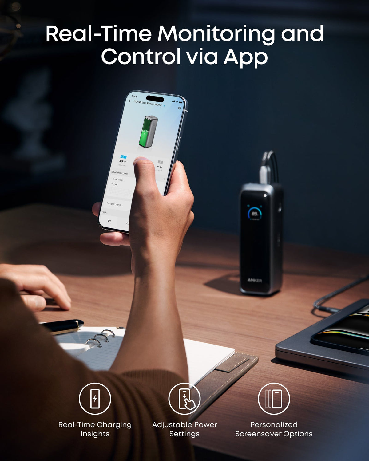 Anker Prime power bank with app monitoring and controls