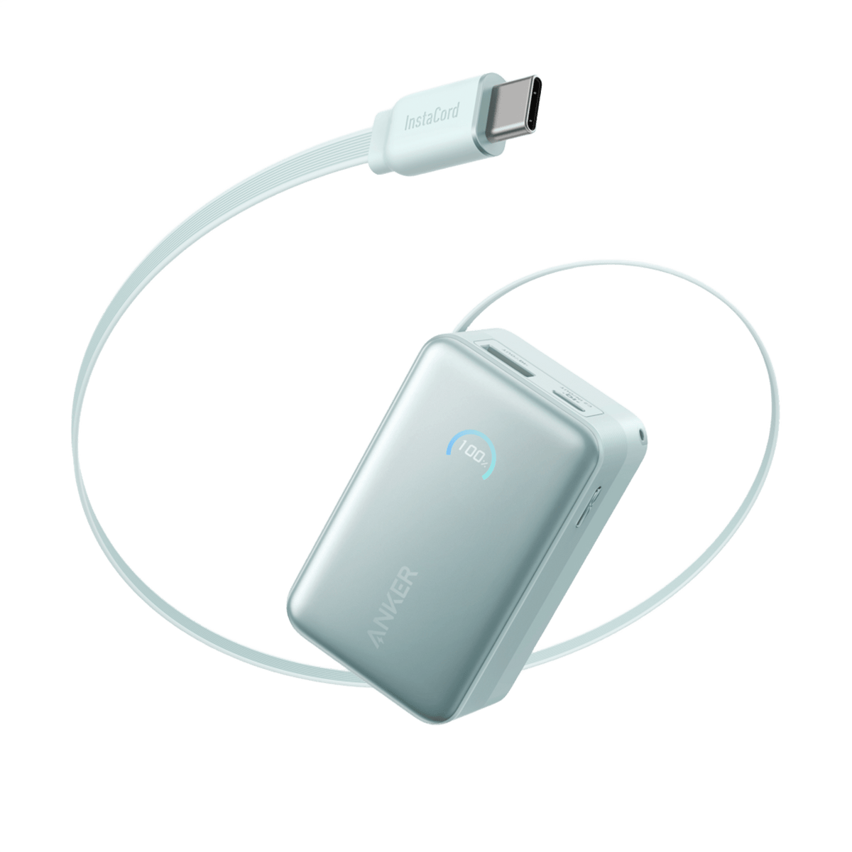 Anker portable charger with InstaCord, Keyword fast charging