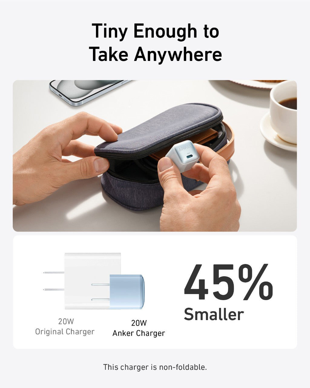Anker MagGo Wireless Charging Station (3-in-1, Foldable Pad)  and Anker Nano Charger (20W)