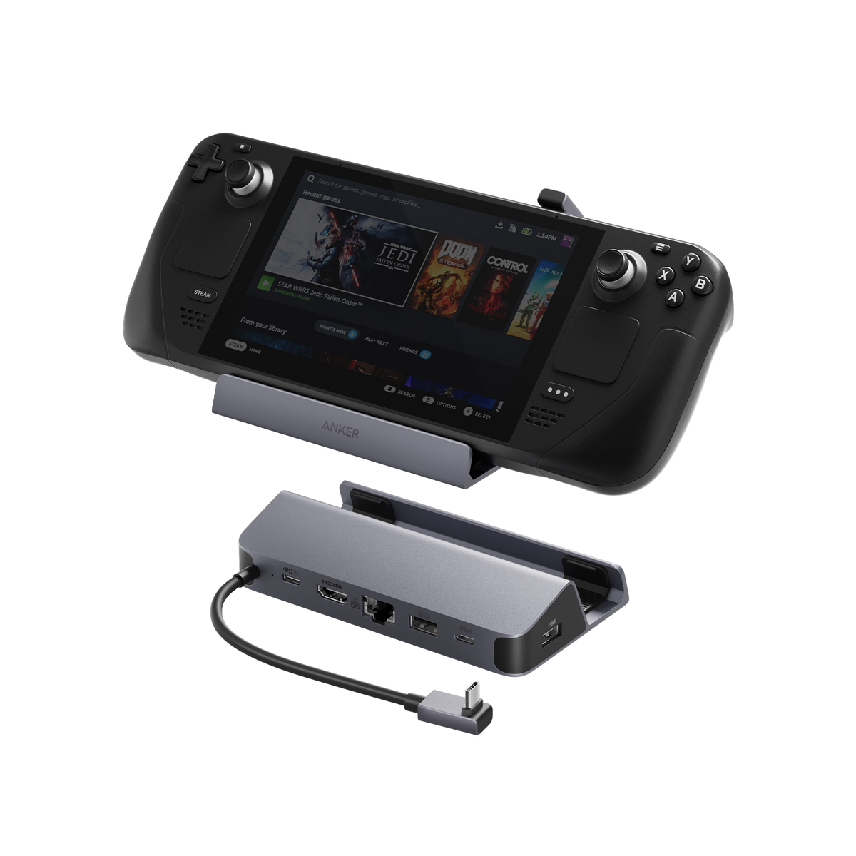 Anker dock for game console with multiple ports for gaming