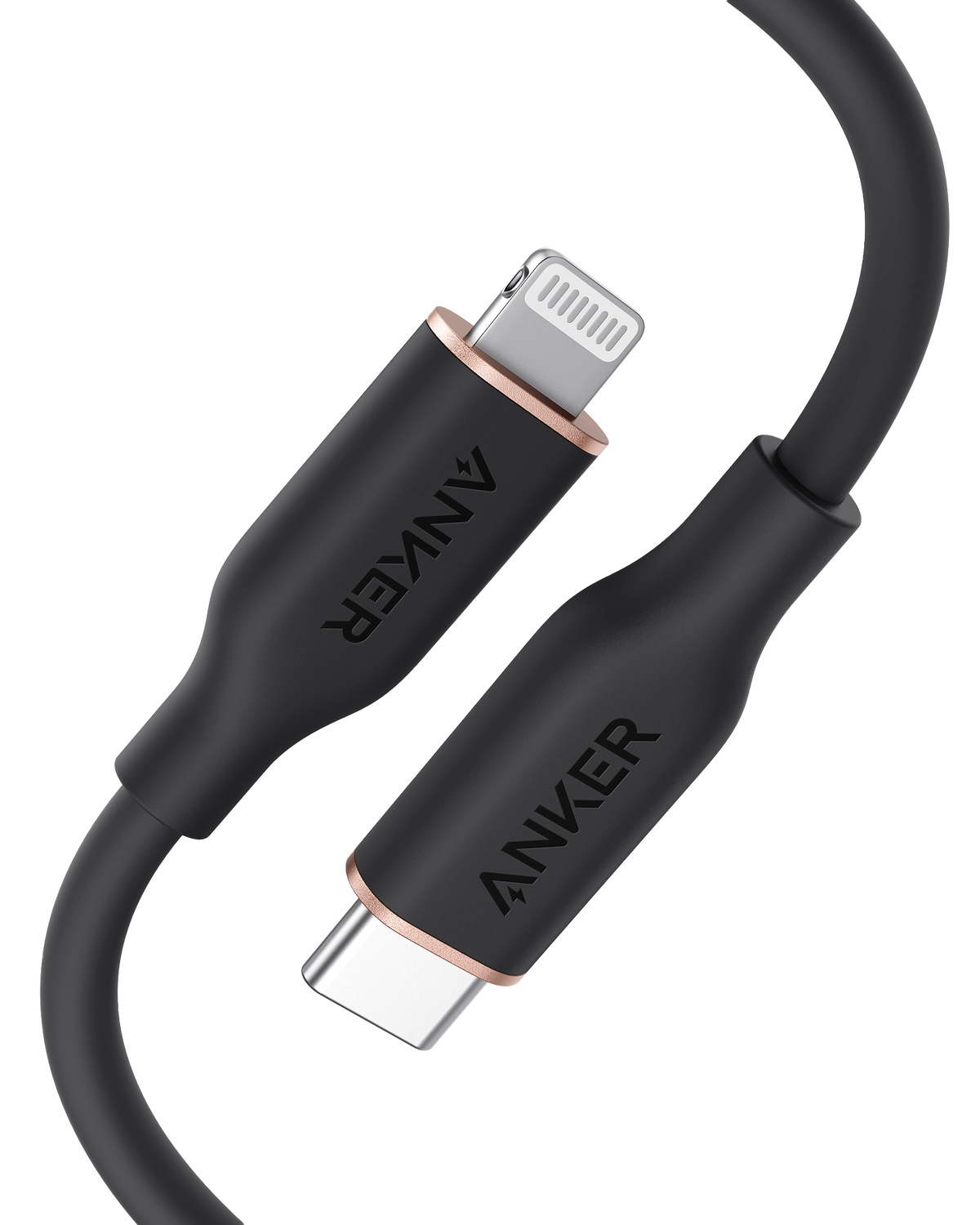 Anker black USB-C to Lightning cable for Keyword