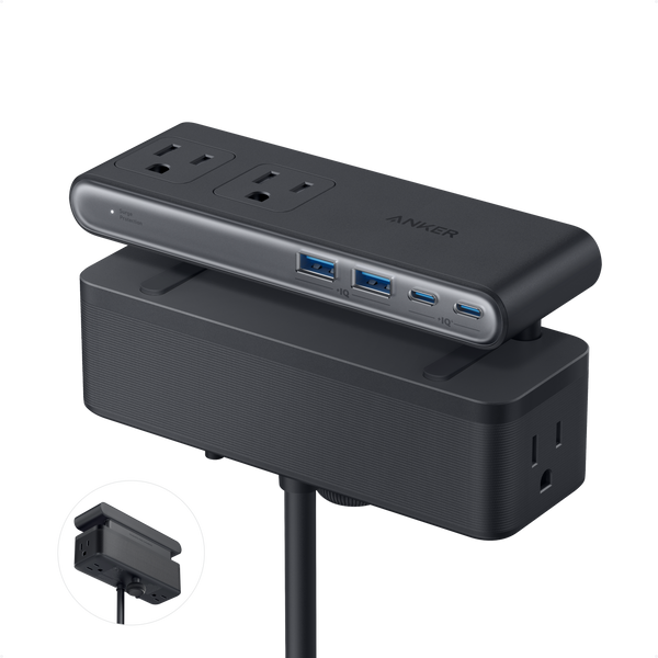 Anker Nano Power Strip (10-in-1, 70W, Clamp)