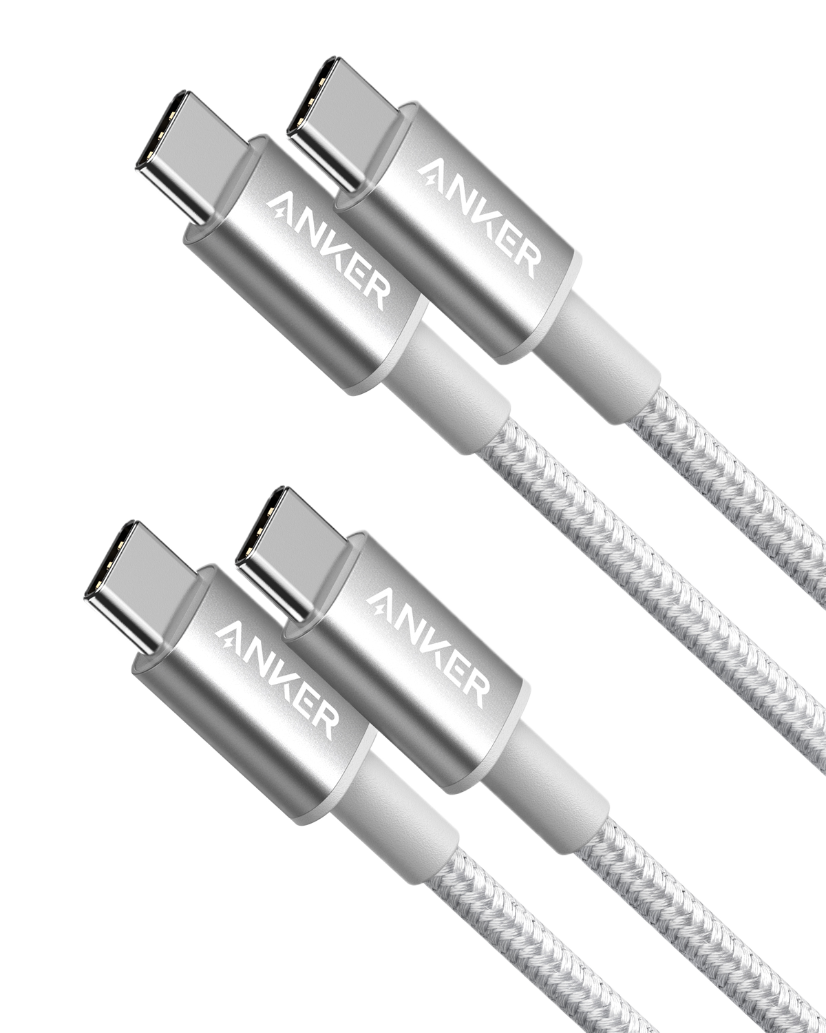 Anker USB-C cable with silver braided design for Keyword