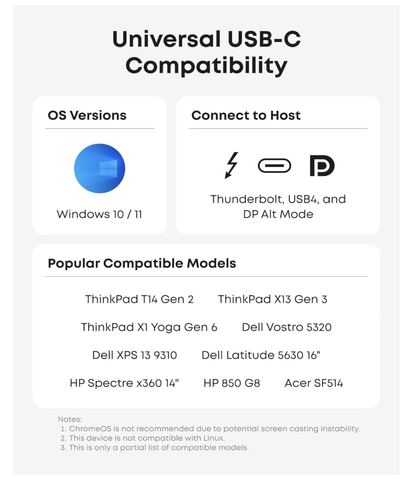 Anker <b>575</b> USB-C Docking Station (13-in-1) and New Nylon USB-C to USB-C 100W Cable (10 ft)